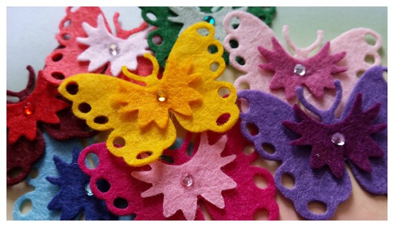 Download Felt Layered Butterflies Die Cut Craft by PrettyDieCuts on ...