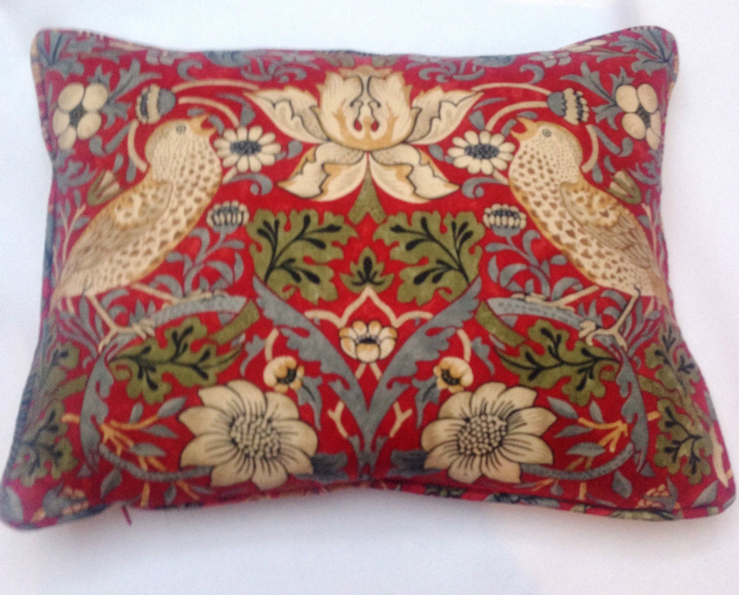 william morris strawberry thief pillow