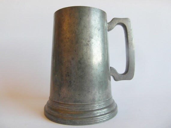 metal beer mug with glass bottom