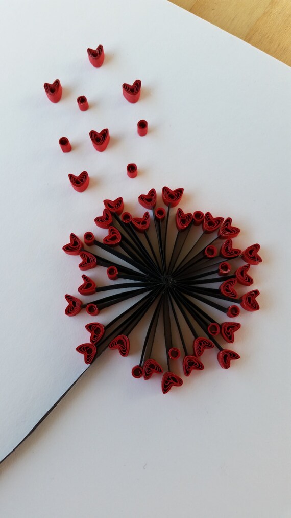 Paper Quilled Dandelion 8x10 by iheartquilling on Etsy