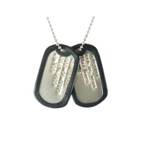 Genuine Military Issue Standard Dog Tags Customized and