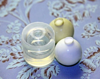 Clear silicone sphere mold for resin ball for jewellery DIY (16,21,22,24,25,26,27,28,30,32,36 mm). HQ transparent vacumed silicone.
