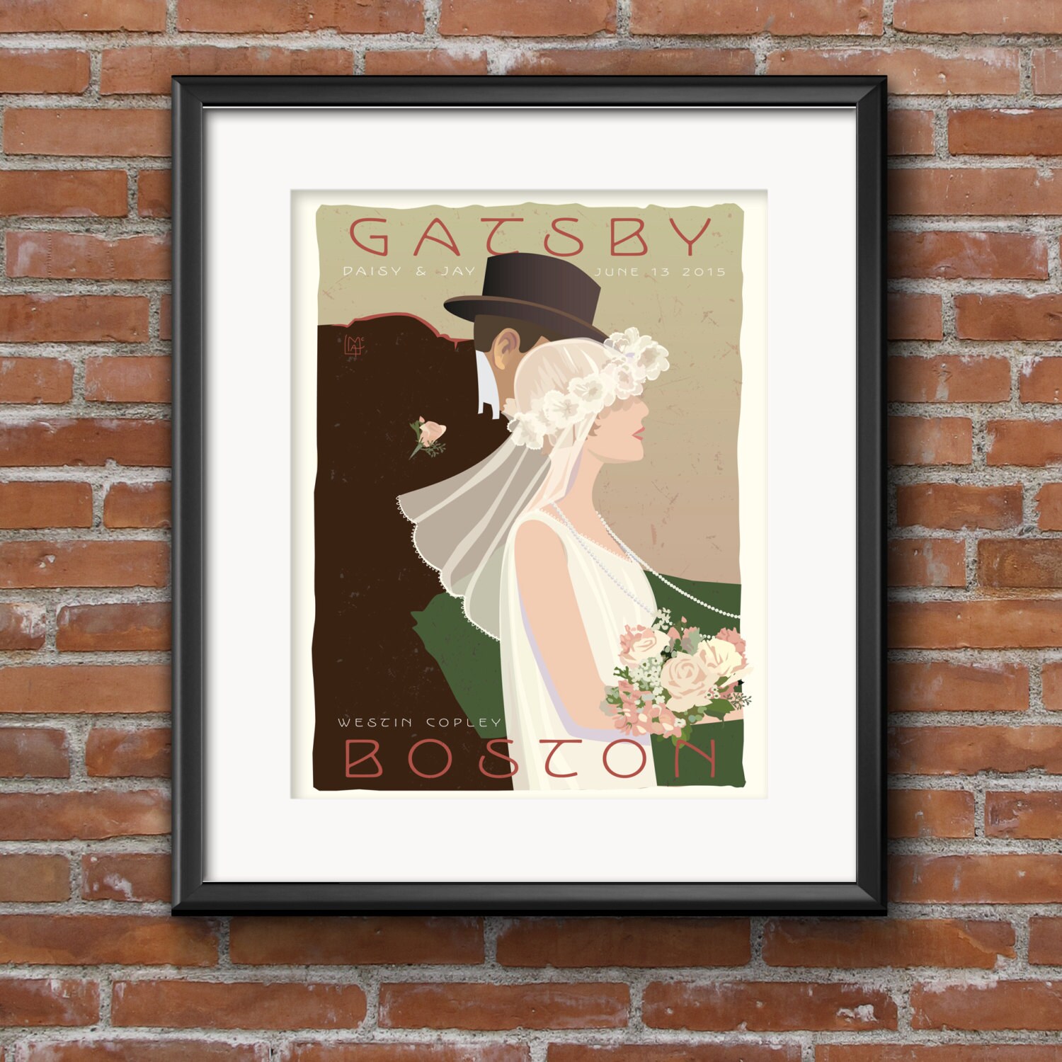Personalized Wedding Poster Bride And Groom Or Same Sex