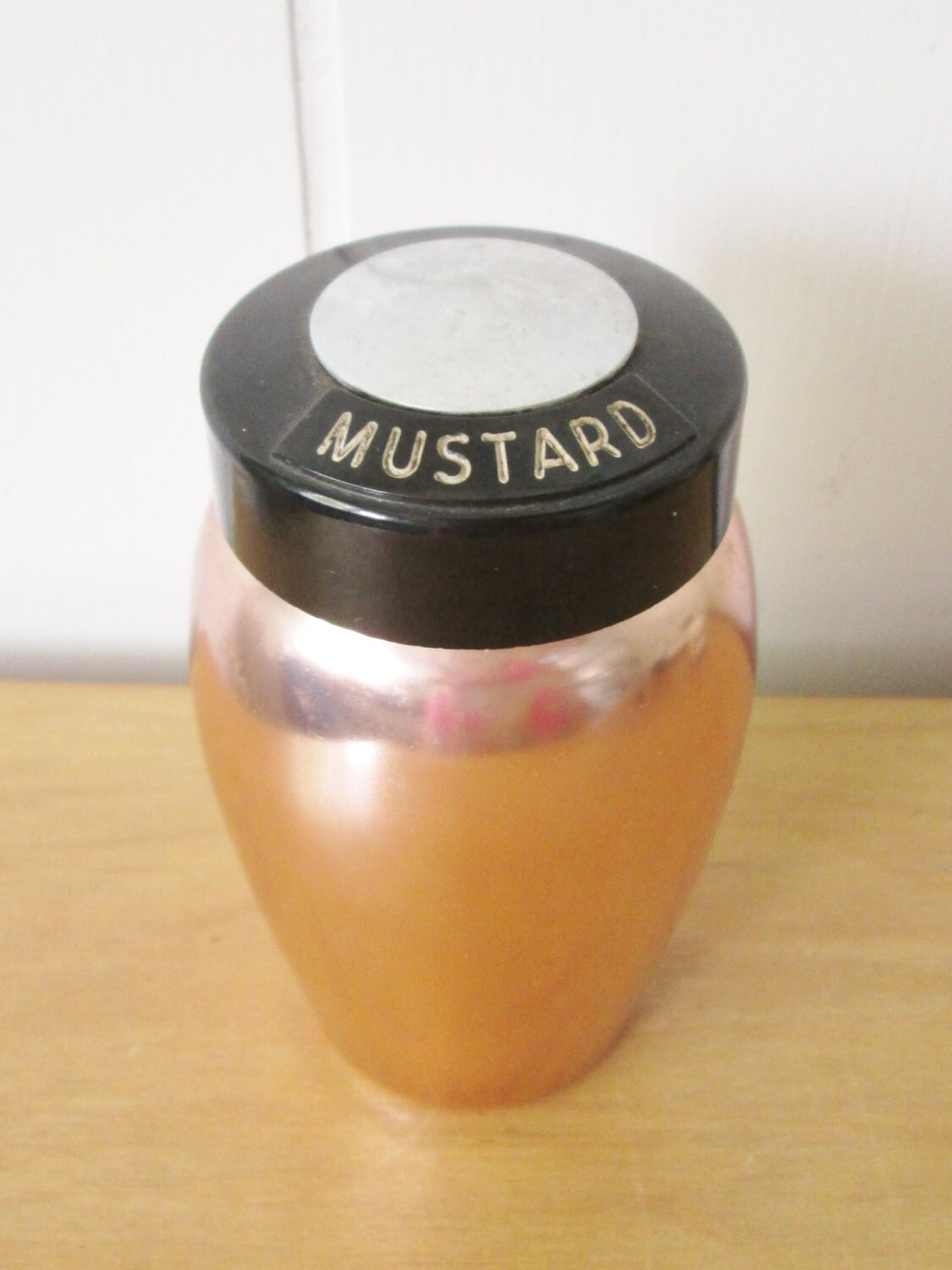 vintage mid century mustard jar Haute Juice