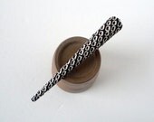 Black Shibori Simple Hair Accessory, Japanese Kimono Beak Clip