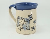 blue mug with a beagle