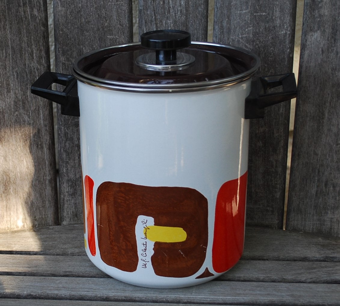 Vintage Steamer Pot Enamel Cookware