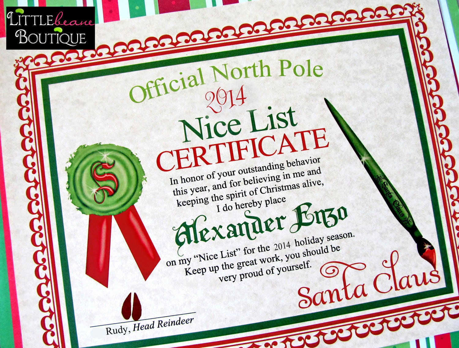 Printable Santa's Nice List CertificateDIY Santa