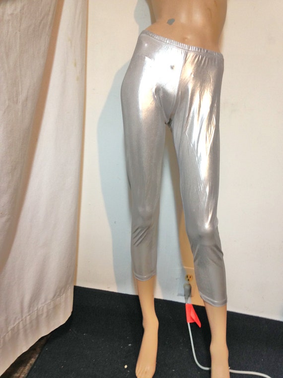 silver capri pants