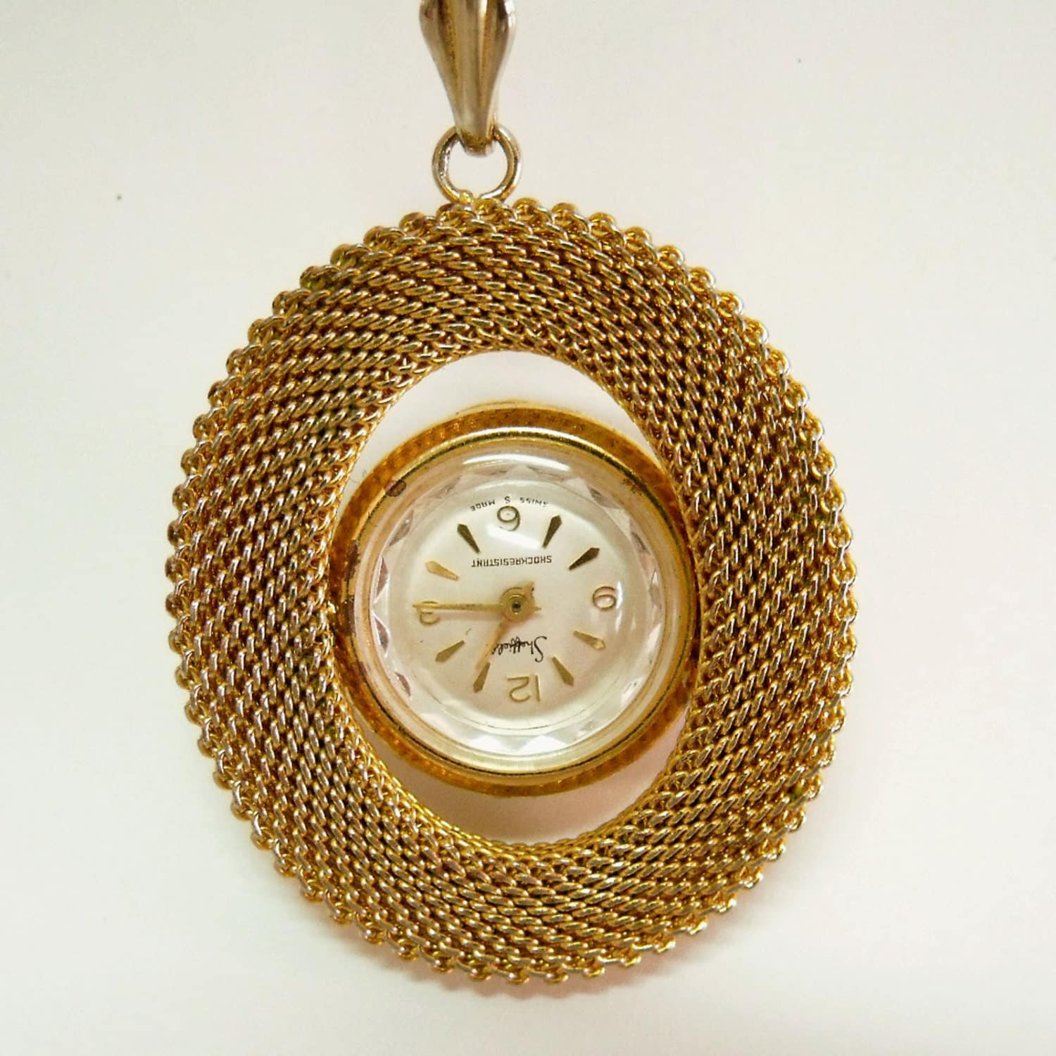 Sale Vintage Watch Works Pendant Necklace Sheffield 9639