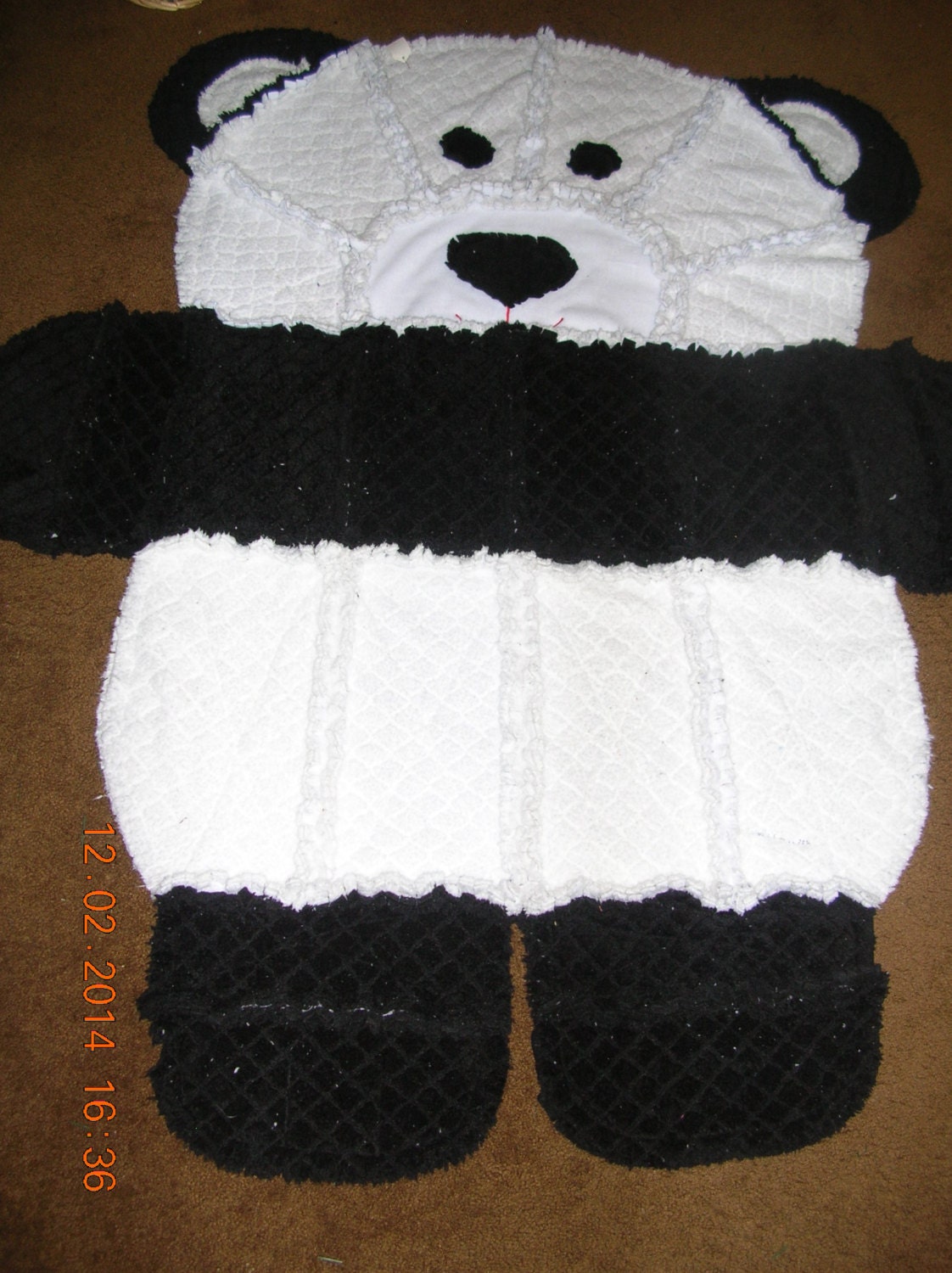 Panda Bear Fleece Quilted Rag Blanket