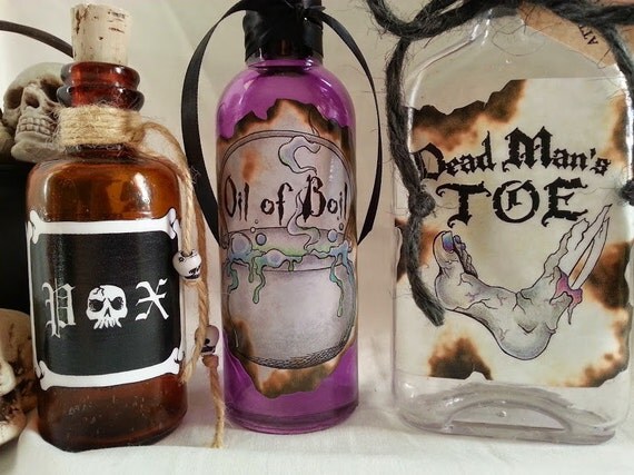 HOCUS POCUS potion poison spell bottles Oil of Boil Pox Dead