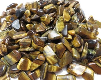 4 Golden Tiger Eye Tumbled Healing Stones Healing Crystals Chakra Reiki Energy lot b