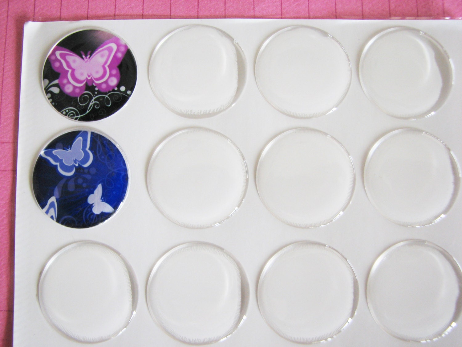 20 1 inch Circle Round Epoxy Stickers Domes 25mm Peel