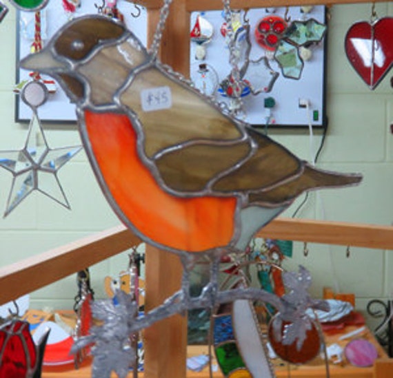 Robin Robin Suncatcher Stained Glass Robin Suncather