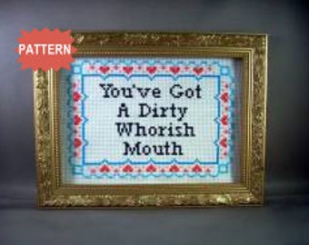 PDF/JPEG You've Got A Dirty Whorish Mouth (Pattern)