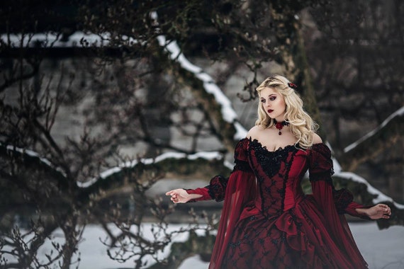 Gothic Sleeping Beauty Princess Medieval Fantasy Gown Custom