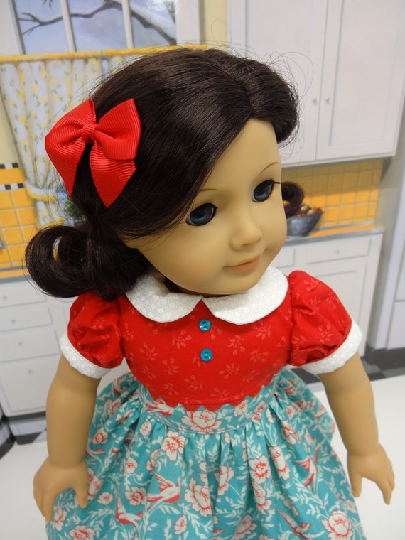 Bird Watching vintage style dress for American Girl