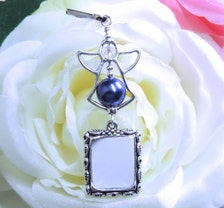 78 New bridal bouquets vanuatu 514 Dark blue angel wedding bouquet memory charm. Something blue. Memorial   