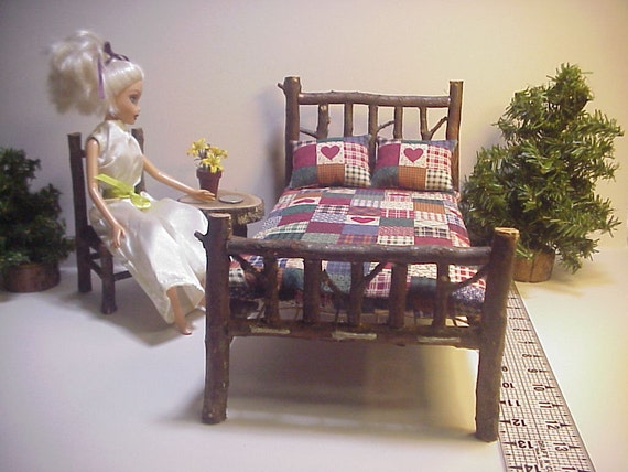 Barbie Bratz BJD Doll Rustic Furniture Bedroom Set 7 pieces