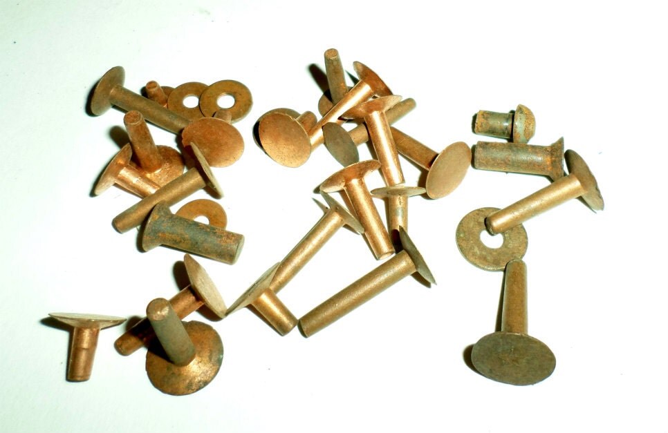 Vintage Furniture Rivets Copper & Brass Rivets Small