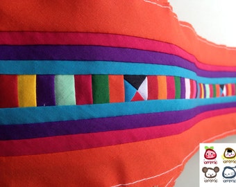 Hmong fabric, Hmong Textile, Lisu Textile, orange, quilt, fabric, Thai hill tribe, Hmong, Lisu fabric, Sewn Fabric, Crafting, textile
