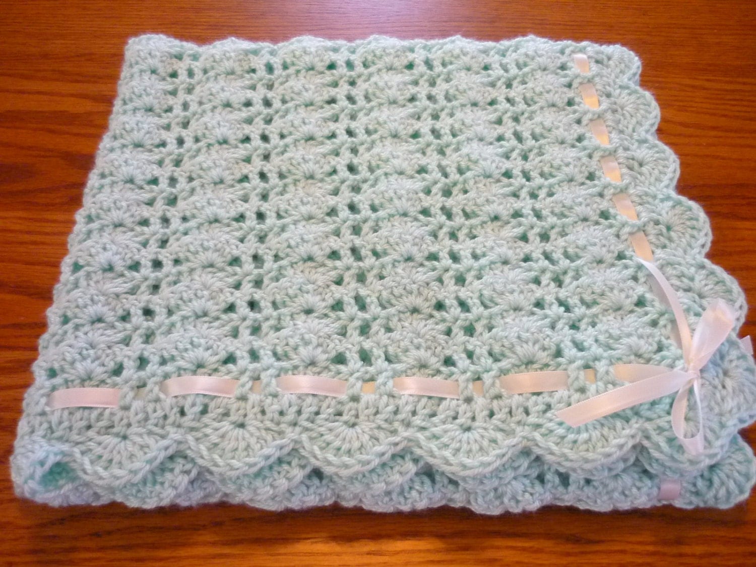 crochet #2 border easy lace Blanket pegsyarncreations by Lacy Baby Baby Stitch Crochet Shell