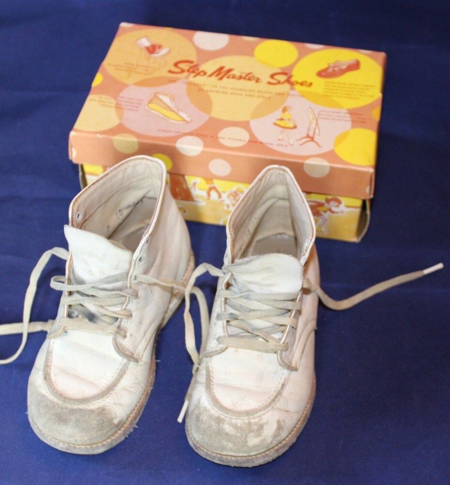 Vintage Baby Shoes Hard Sole Walking Shoes 1940's to