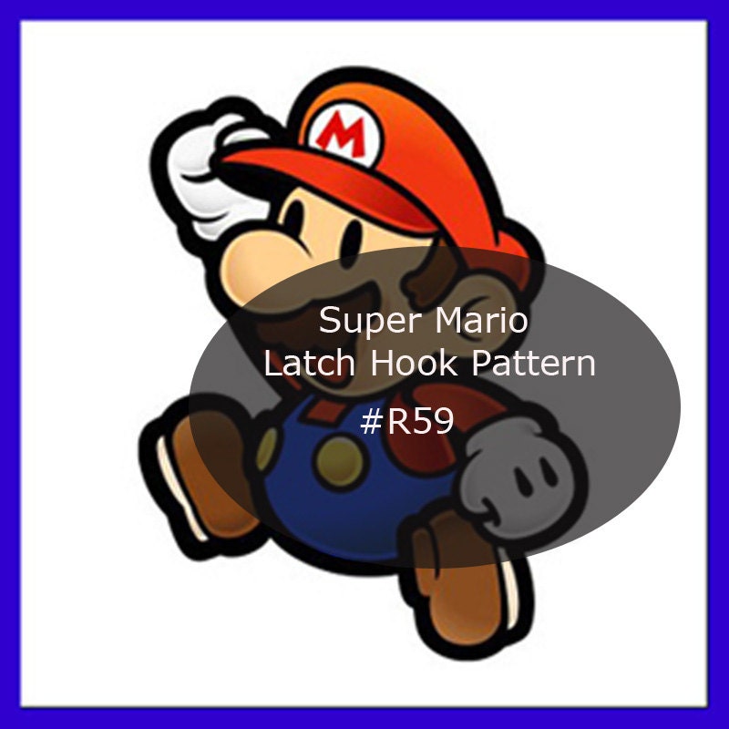 Super Mario Rug Latch Hook Rug Or Wall Hanging Mario