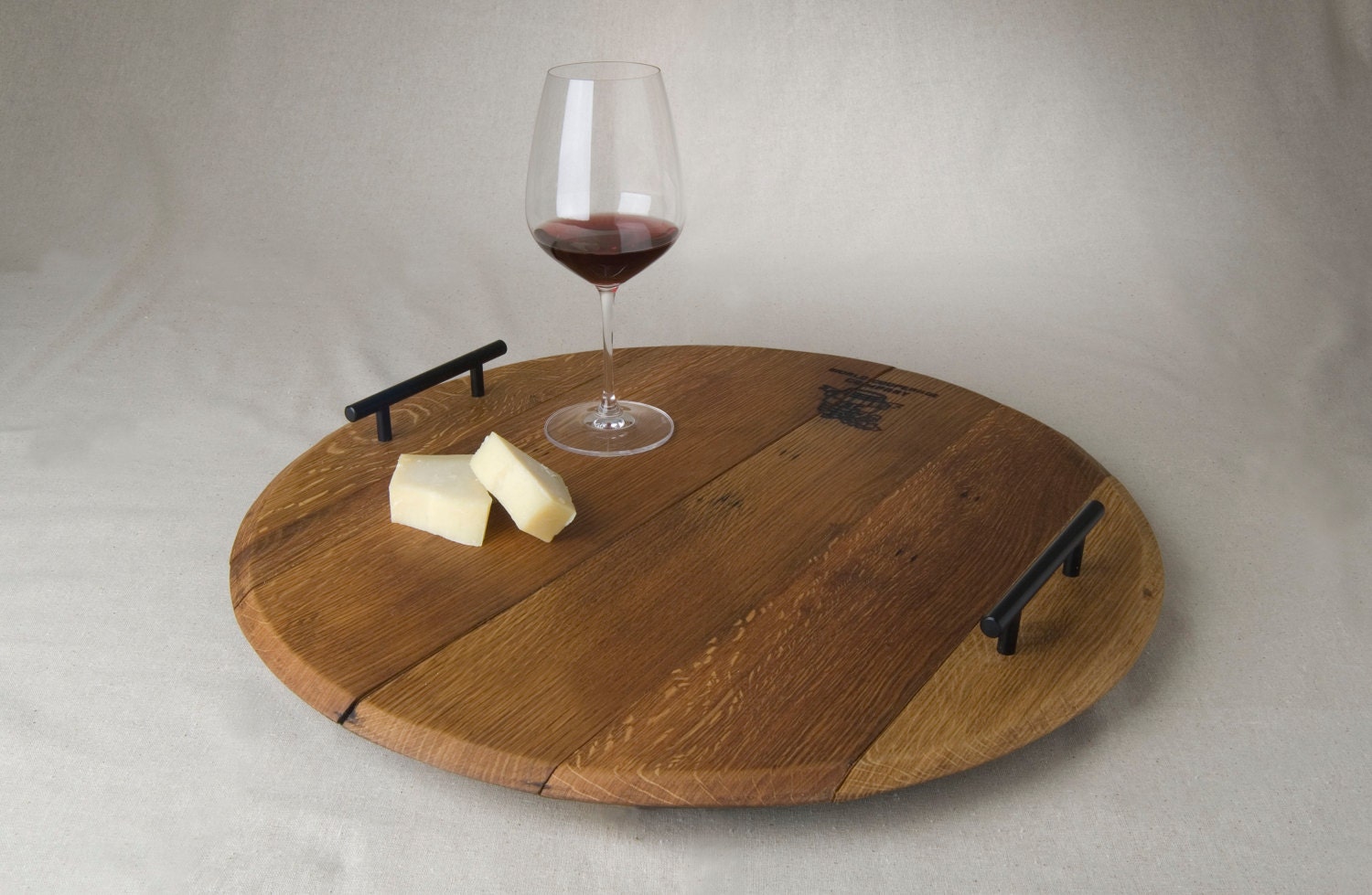 Handled Barrel Head Lazy Susan