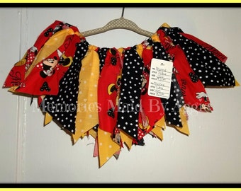 Minnie Mouse in Red,Black and Yellow Tutu Girls Size 4/5 Retro Fashion Hand Made Ready To Ship Party Tutu