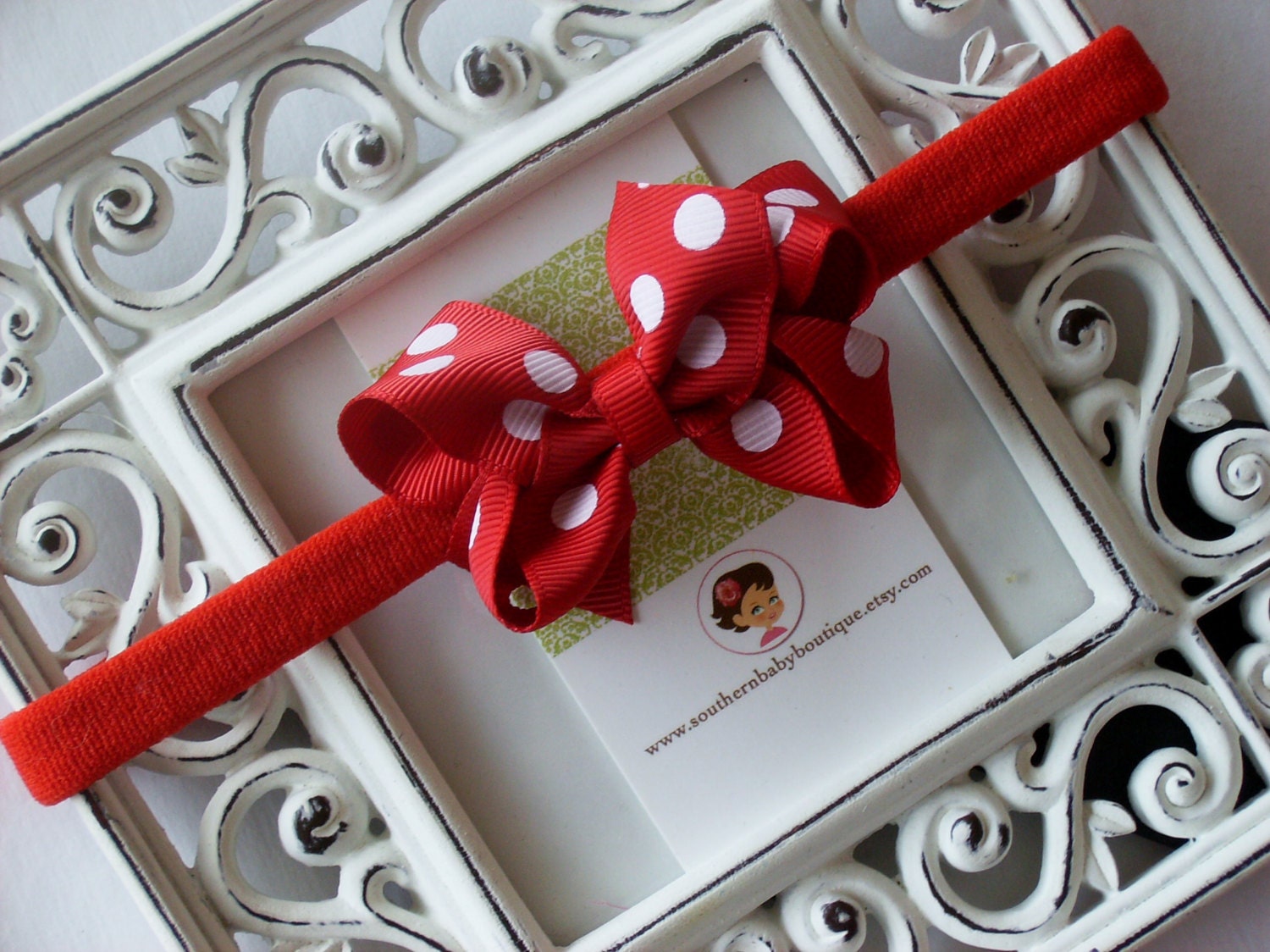New ItemBoutique Baby Girl Hair bow Dainty by SOUTHERNBABYBOUTIQUE