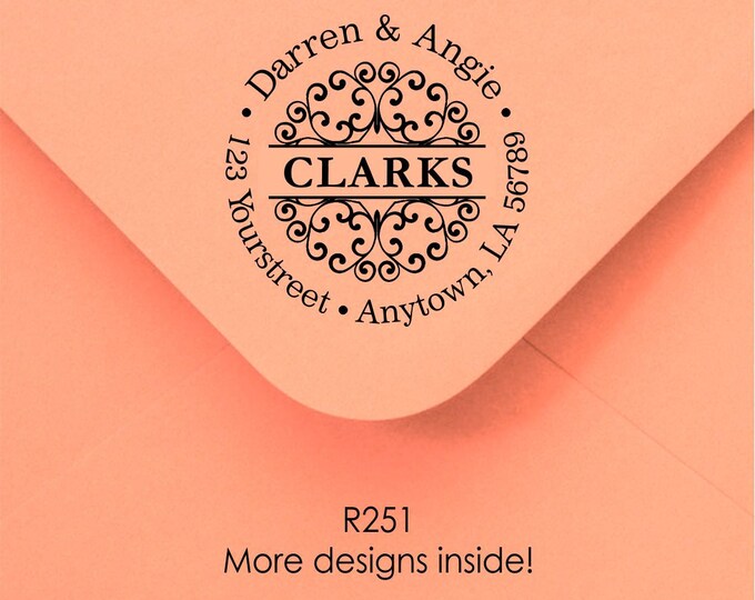 Personalized Custom Made Return Address Stamp Rubber Stamps R251