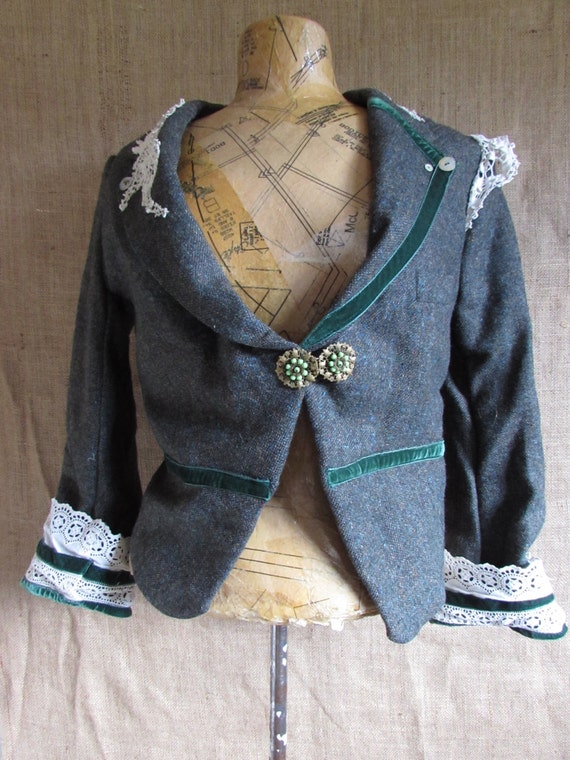 Green tweed jacket