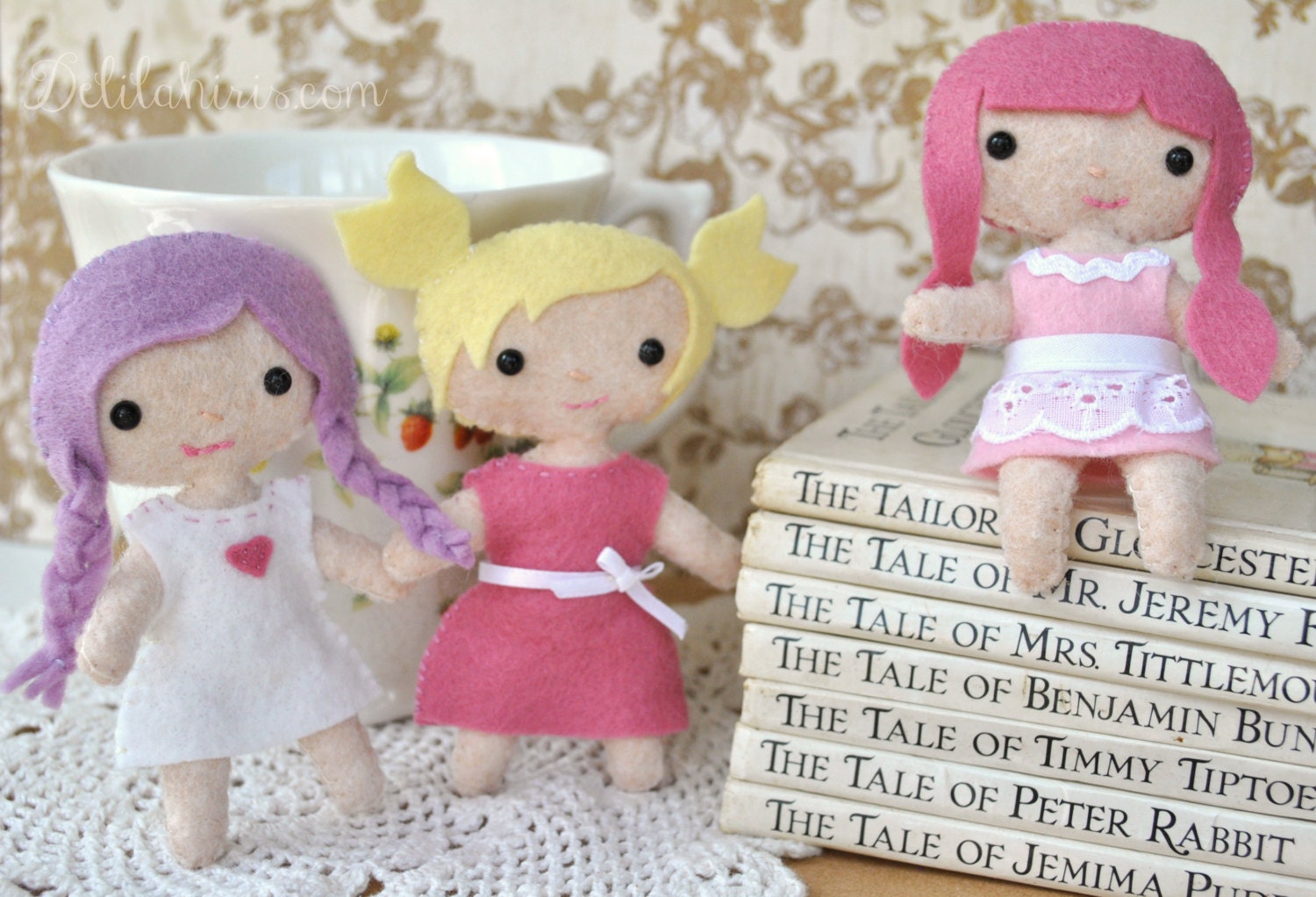 Doll Sewing Pattern Set Of 3 Felt Doll Patterns 3 DOLLS