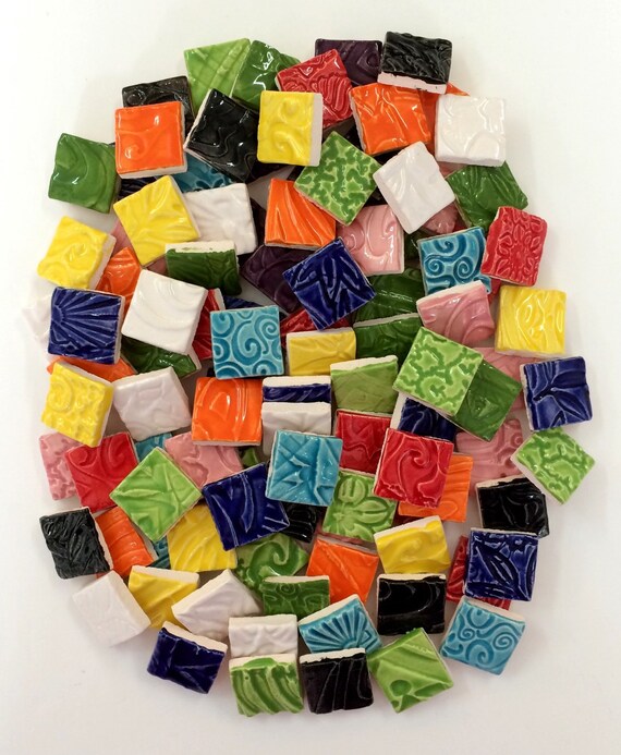 Ceramic Mosaic Tiles 3/4 Square Mosaic Tiles Multi
