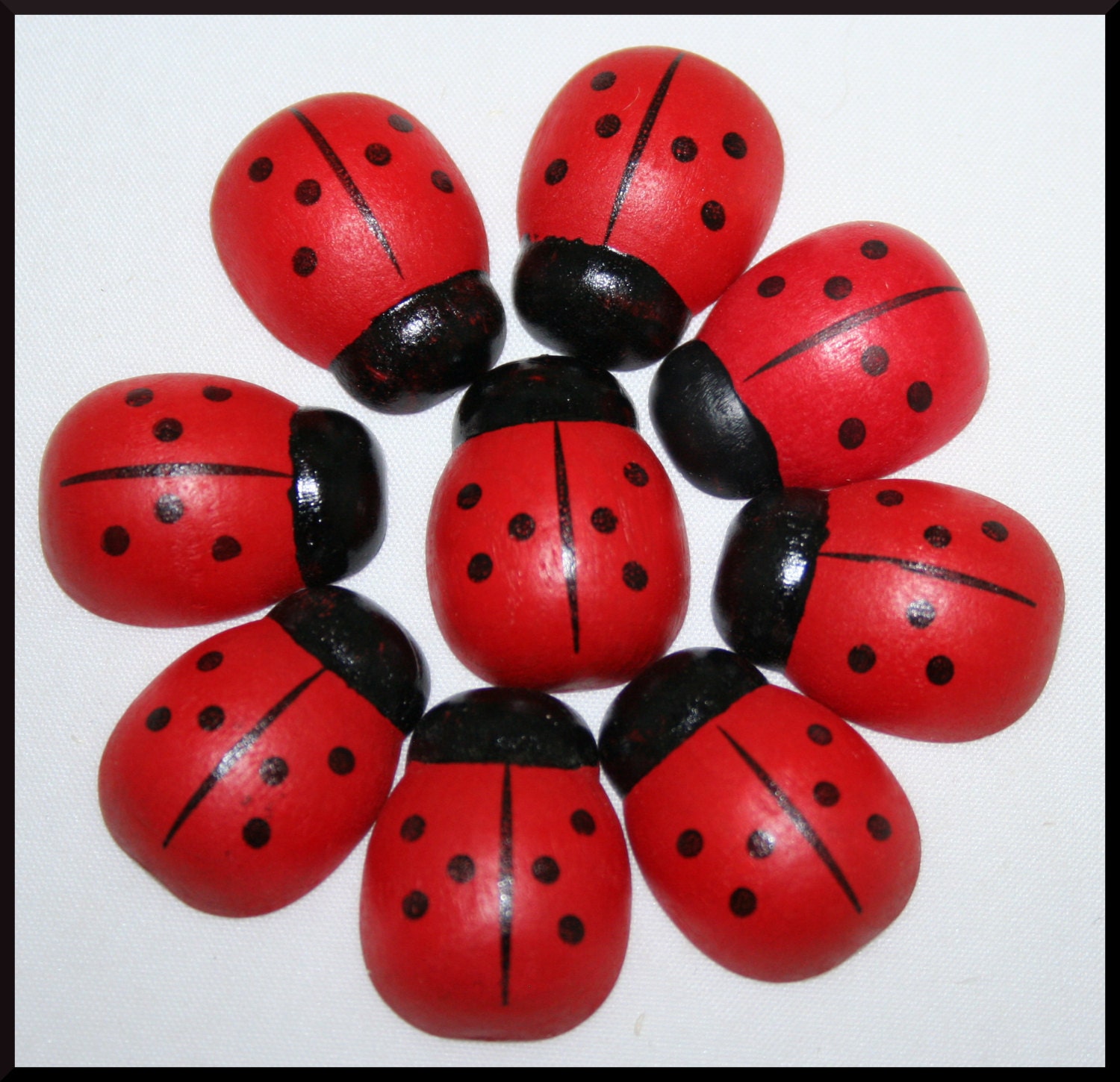 Zasiene 400 Autocollants Coccinelles En Bois - DIY, Scrapbooking, Décoration Créative - 3 Tailles Différentes