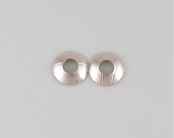 Leaf Print Sterling Silver Big Hole Bead Caps BHB Caps