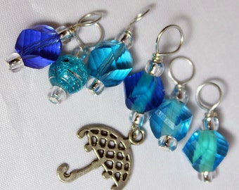 House Sock: Singing in the Rain Stitch Markers