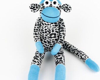 Free Shipping Handmade Original Sock Monkey Stuffed Animal Doll Baby Toys