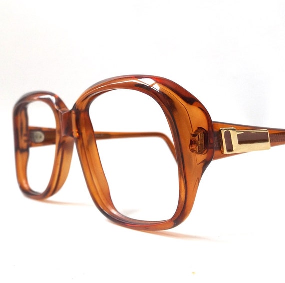 vintage 1960s eyeglasses prescription brown plastic
