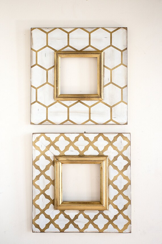 Metallic 8X8 2Frame Gold Frame Set