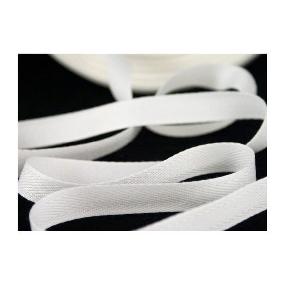1/2 inch Wide White Cotton Twill Tape White Cotton Tape