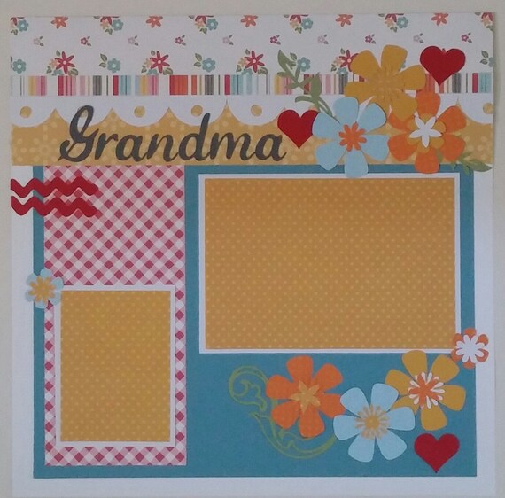 Grandma premade scrapbook layout page by ohioscrapper on Etsy