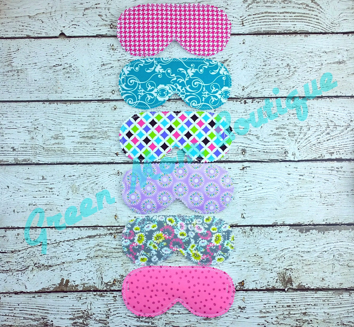 Set of 6 Beauty Sleep Masks Custom Made for by GreenMomBoutique