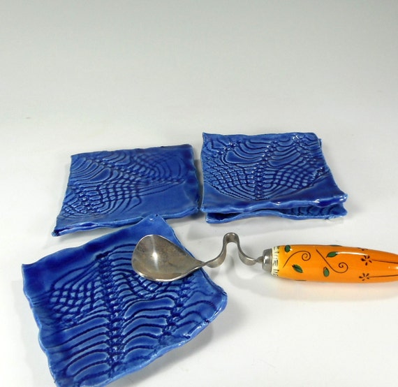 Tea bag holder spoon rest ceramic spoon rests pottery spoon