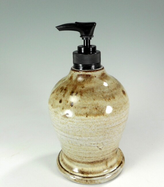 Ceramic liquid soap pump dispenser pottery by WillowTreePottery