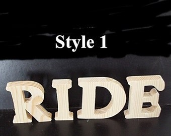 Wood Letters Unfinished Stand Alone Available thru Custom Order