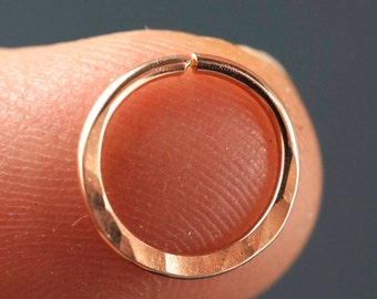 18 gauge Septum Ring - 14 kt Rose Gold Filled hoop - conch earring - piercing - small septum - brow - endless No.00E50
