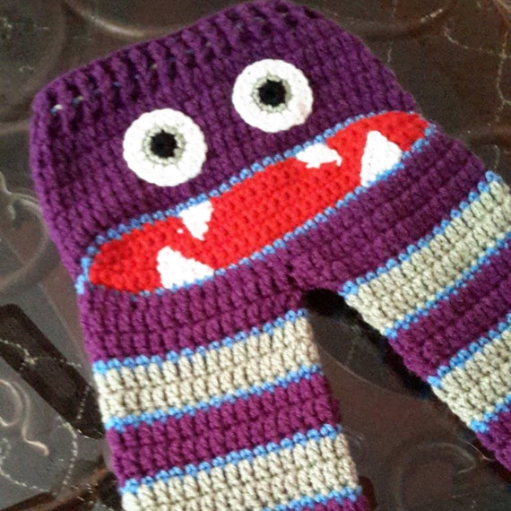 Baby Monster pants Free US ShippingCrochet by ...